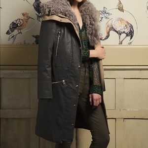 J Brand Coat with removable shearling collar